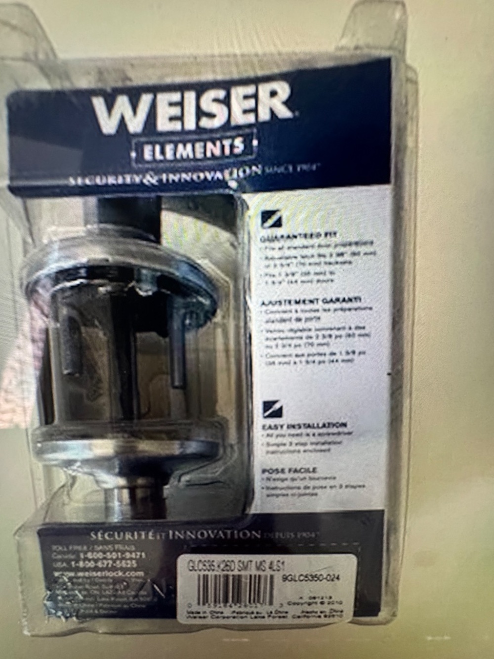 Weiser Smart Key Kim Series 9GLC5350-024 Entry Level, Satin Chrome, Residential - Picture 4 of 6